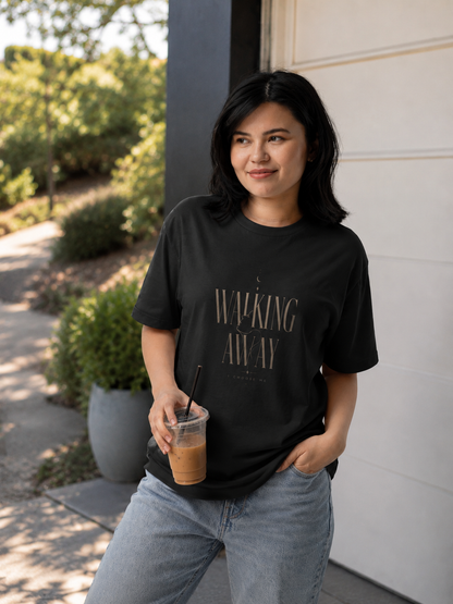 Walking Away – Peace Over Pain Tee (Gold)