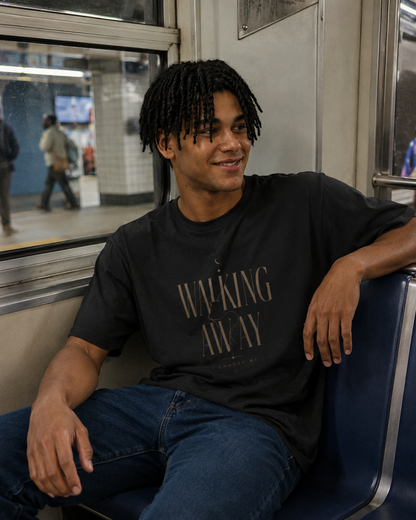 Walking Away – Peace Over Pain Tee (Gold)