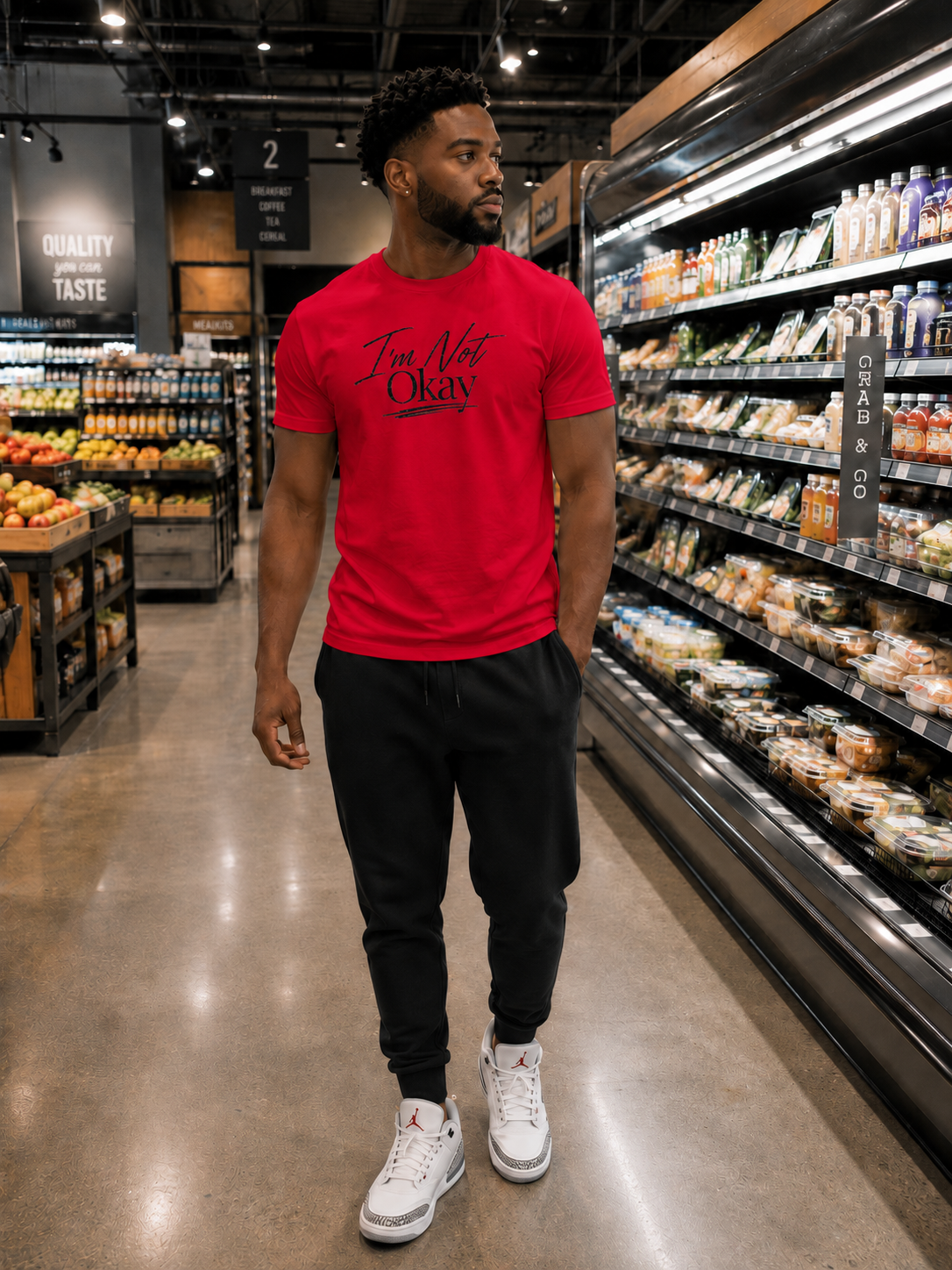 I'm Not Okay Tee (Black)